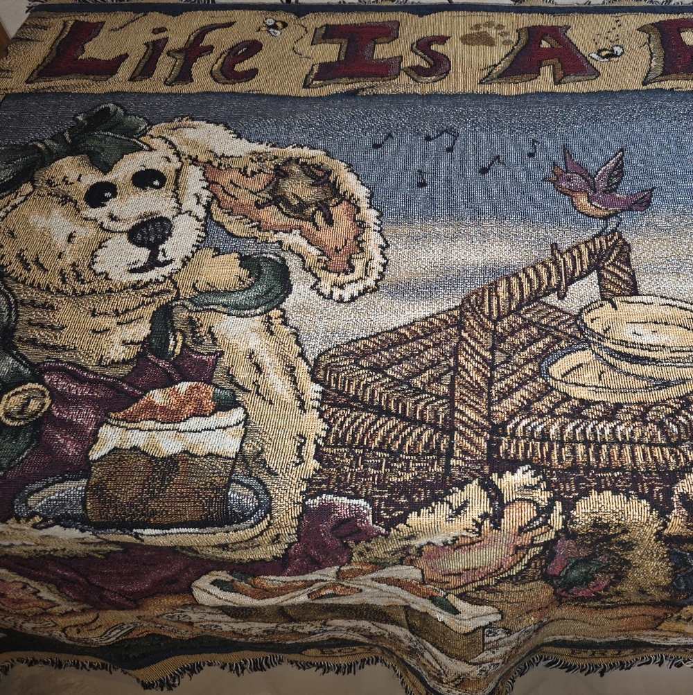 Boyds Bears & Friends "Life is a Picnic" throw blanket